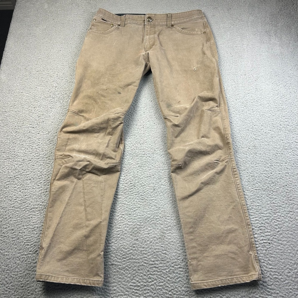 Kuhl Rydr Pants Men's 35x34 Brown Vintage Patina Dye Hiking Outdoors -flaws-